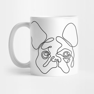 Two Line French Bulldog Mug